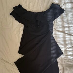 Off shoulder black jumpsuit